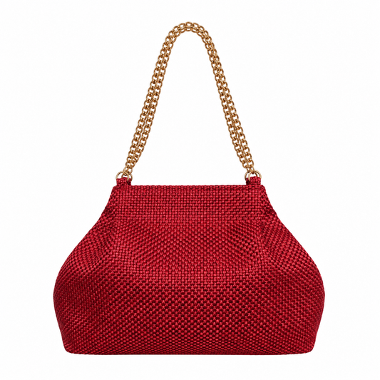 Bolso yute bordo