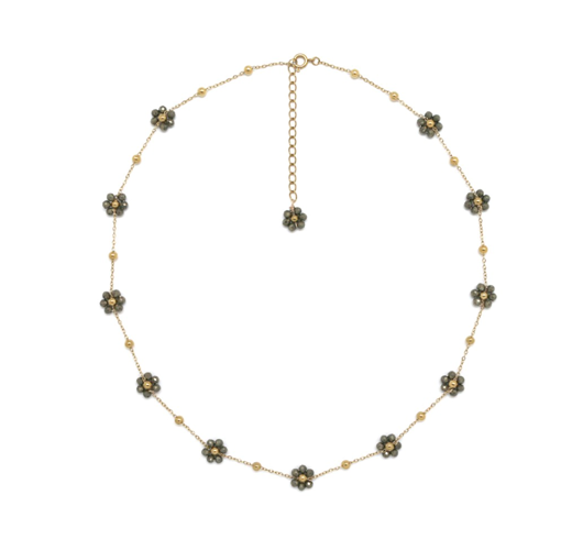 Collar florcitas piedra natural