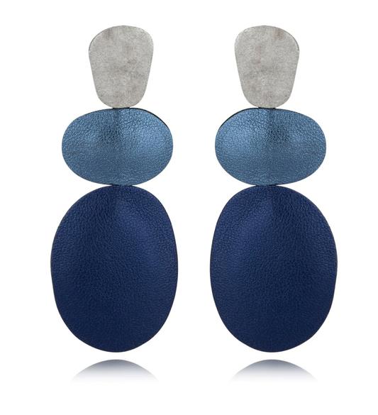 aros de cuero azul
