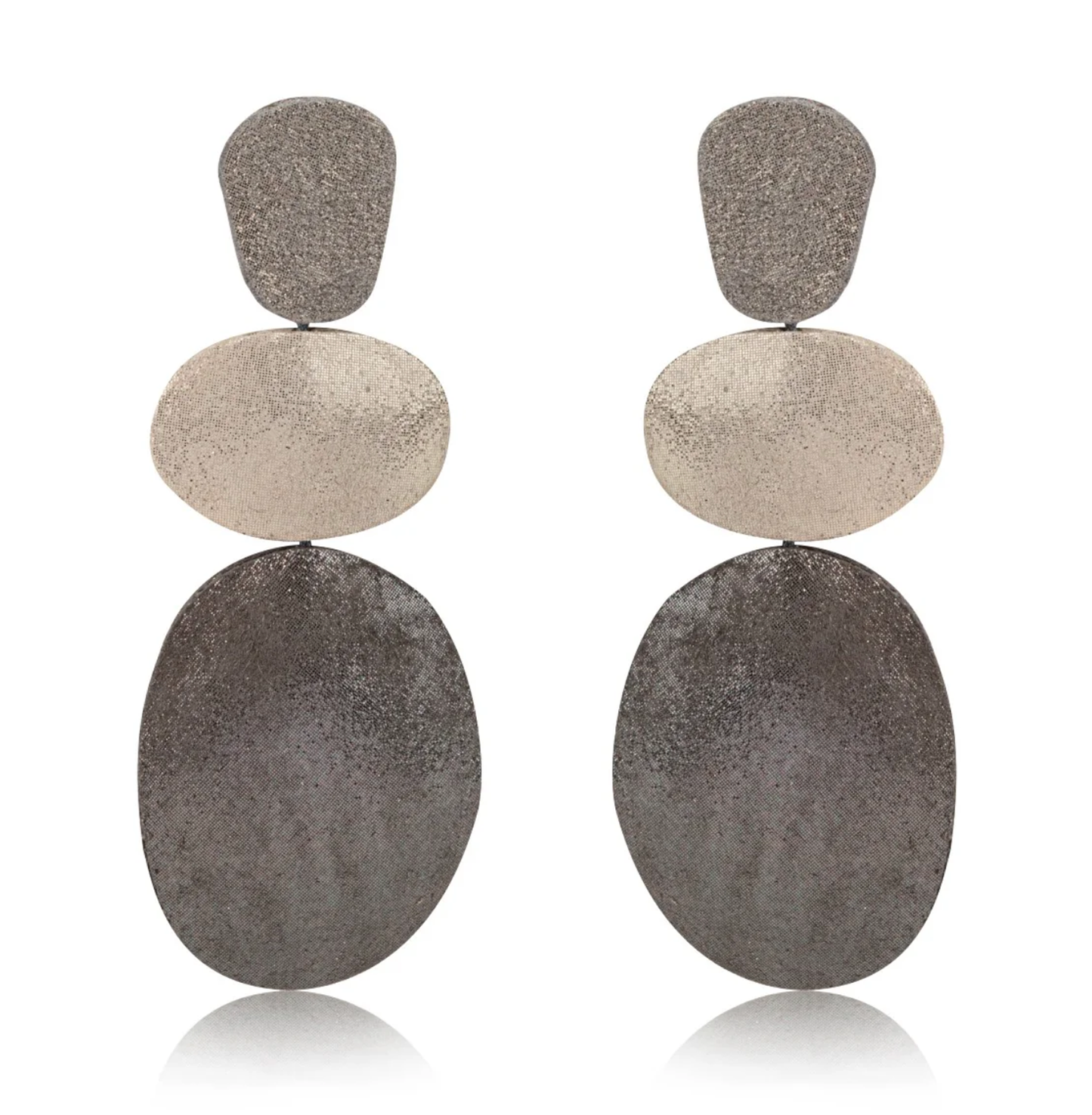 aros de cuero gris 