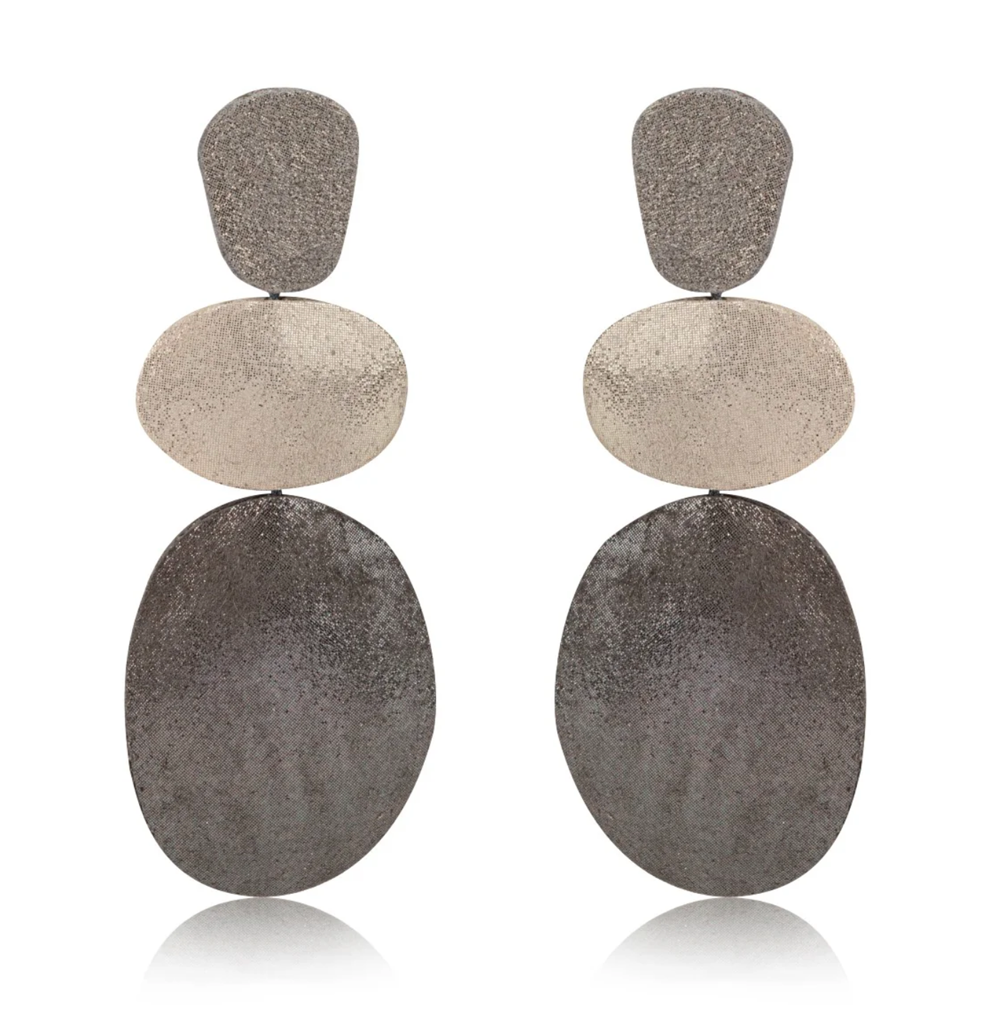 aros de cuero gris 