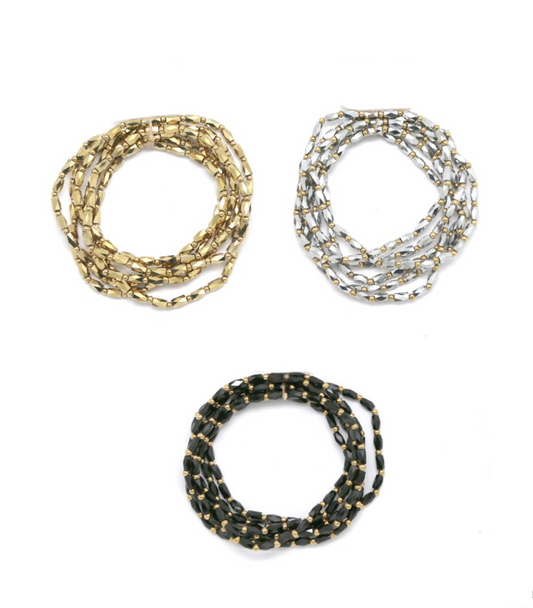 Conjunto pulseras de cristal