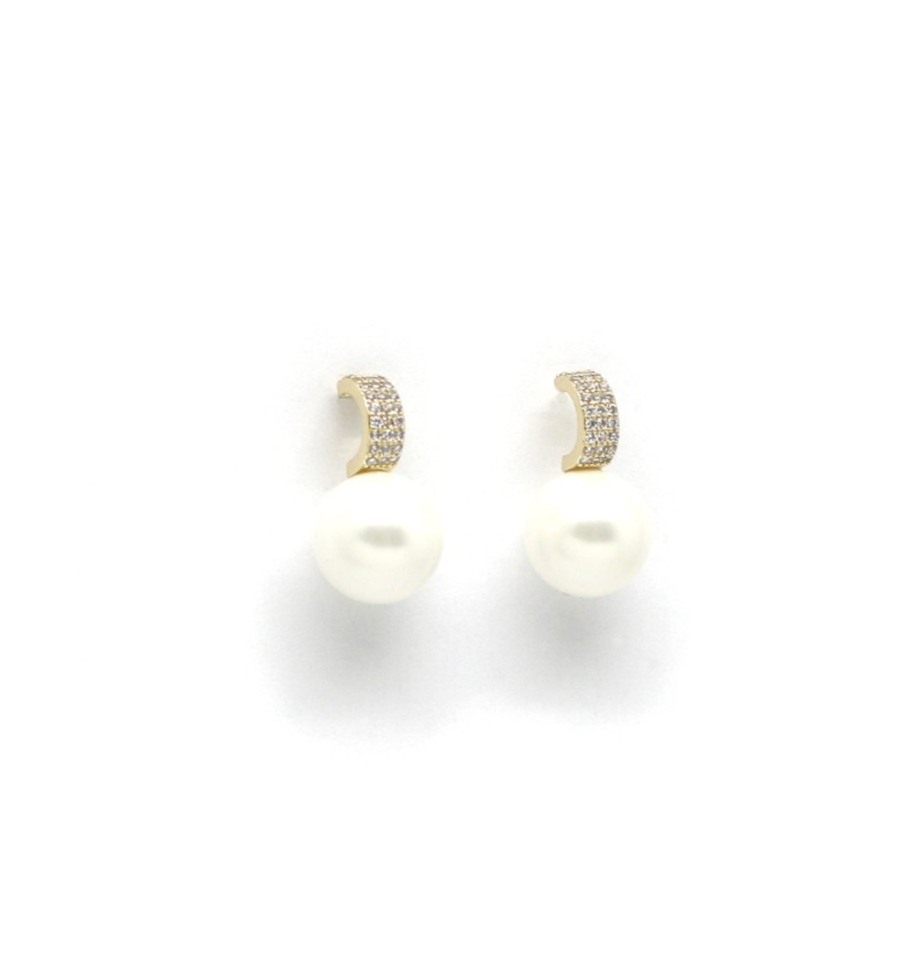 argollas de zirconia con perla 