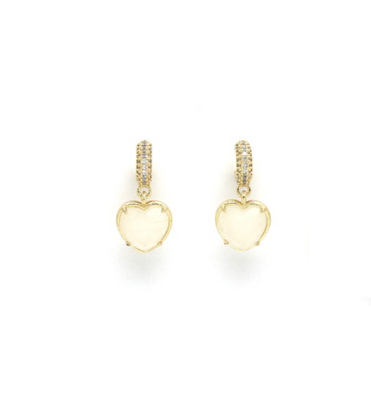 argollas dije corazon de cuarzo 