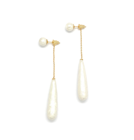 aros gotas de perlas