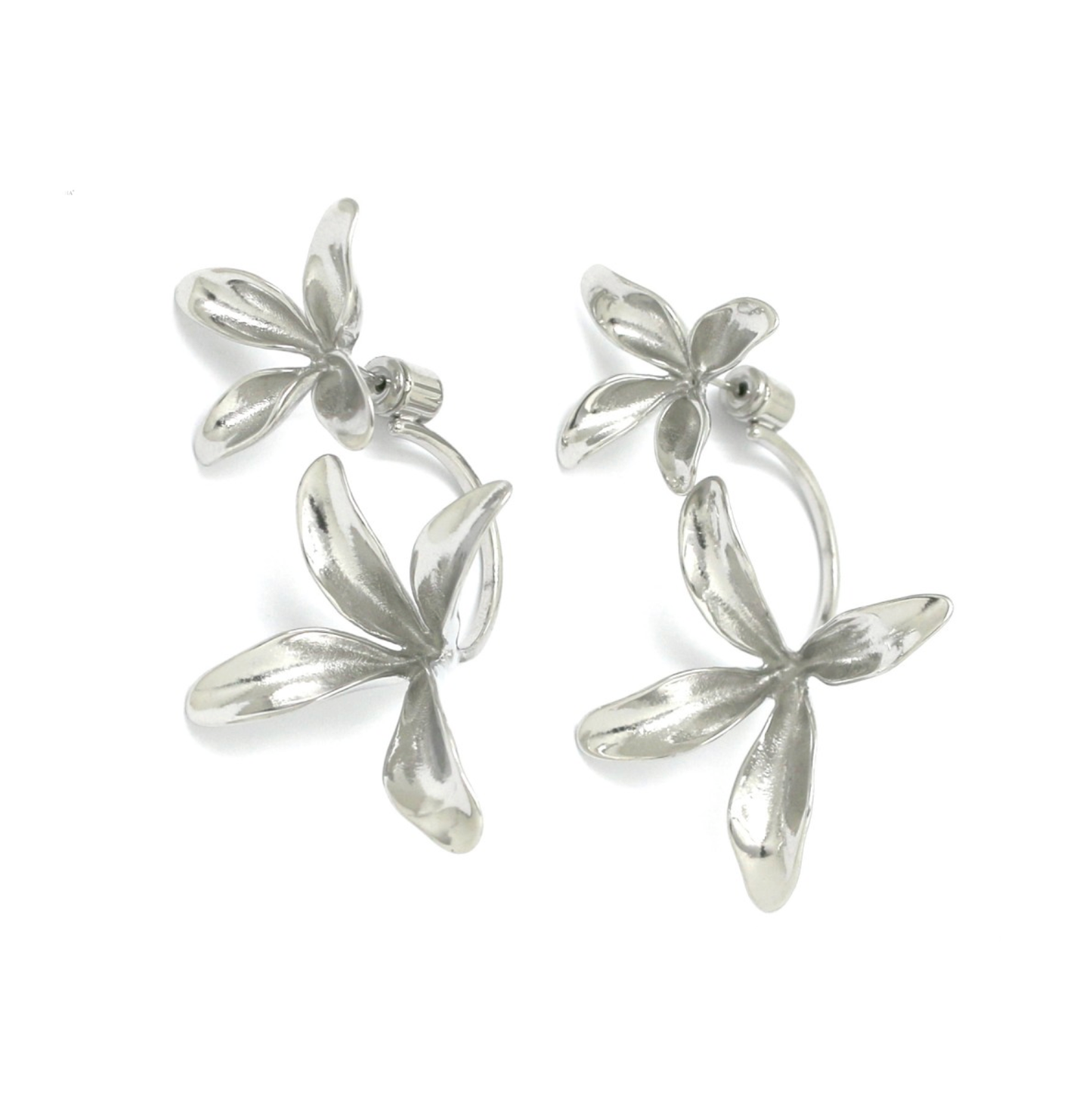 aros de acero plateados