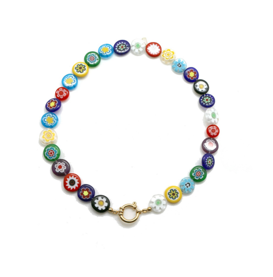 Collar multicolor de cirstales