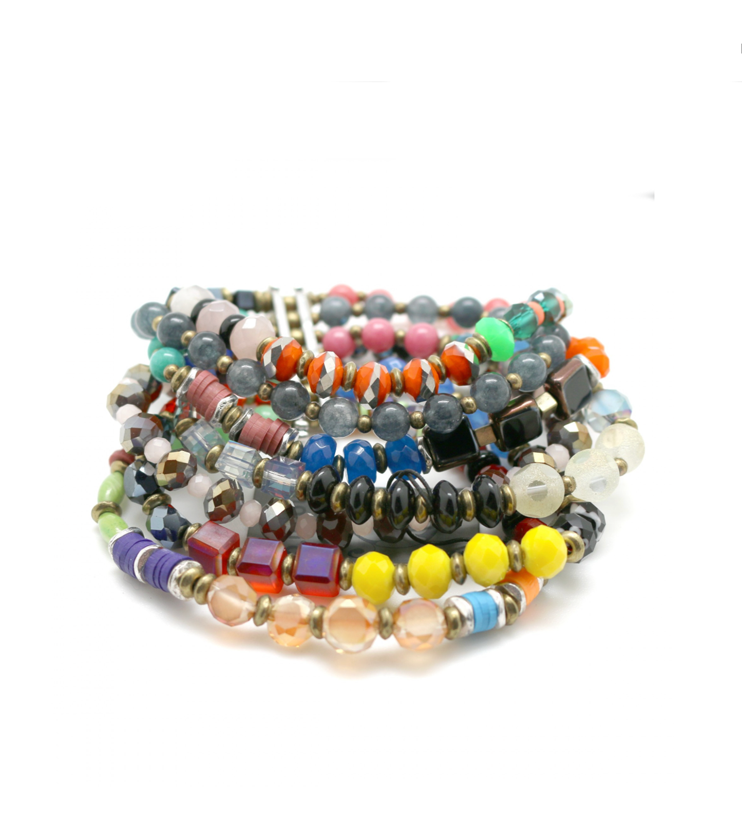 Pulsera multicolor de cristales