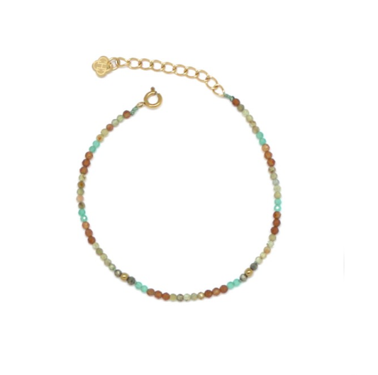 pulsera de piedras naturales en color vede 