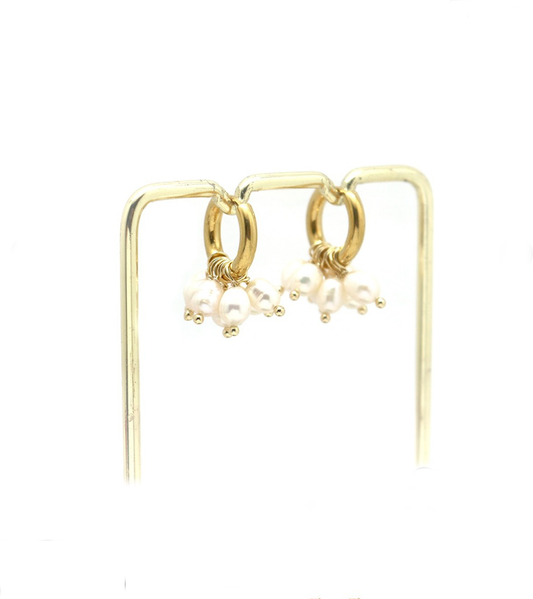 Argollas con perlas barrocas