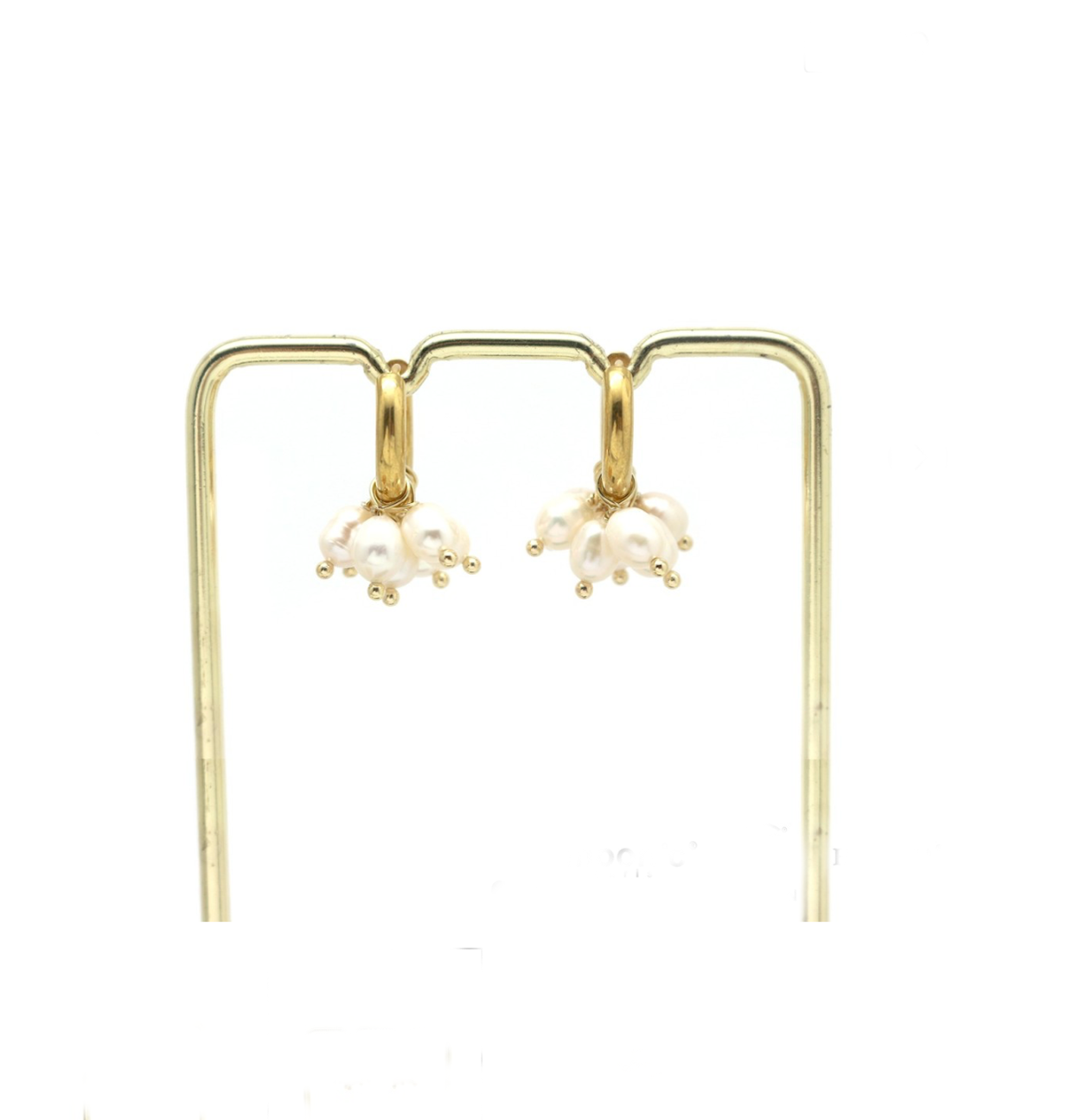 Argollas con perlas barrocas