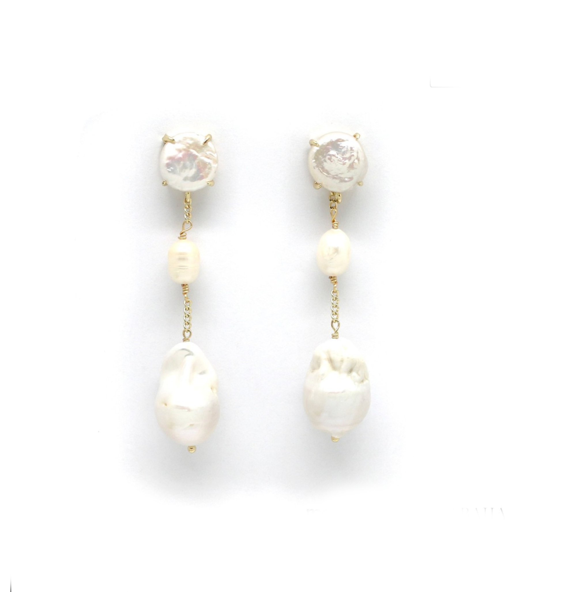 aros de perlas barrocas
