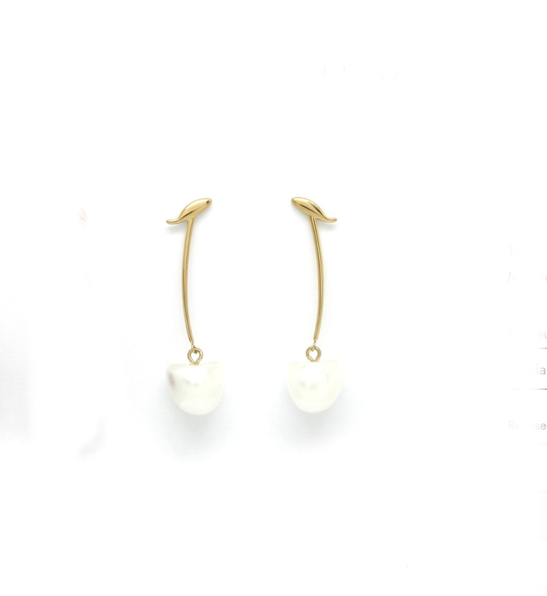 Aros cereza de perla