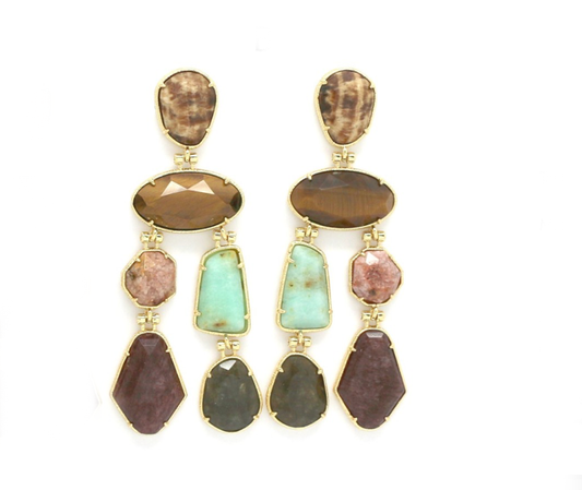 Aros geométricos piedras naturales