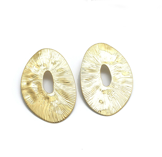 Aros óvalos dorados