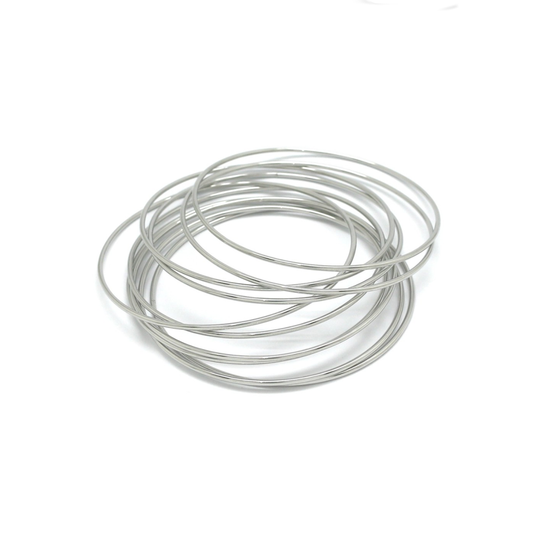 Conjunto esclavas plateadas