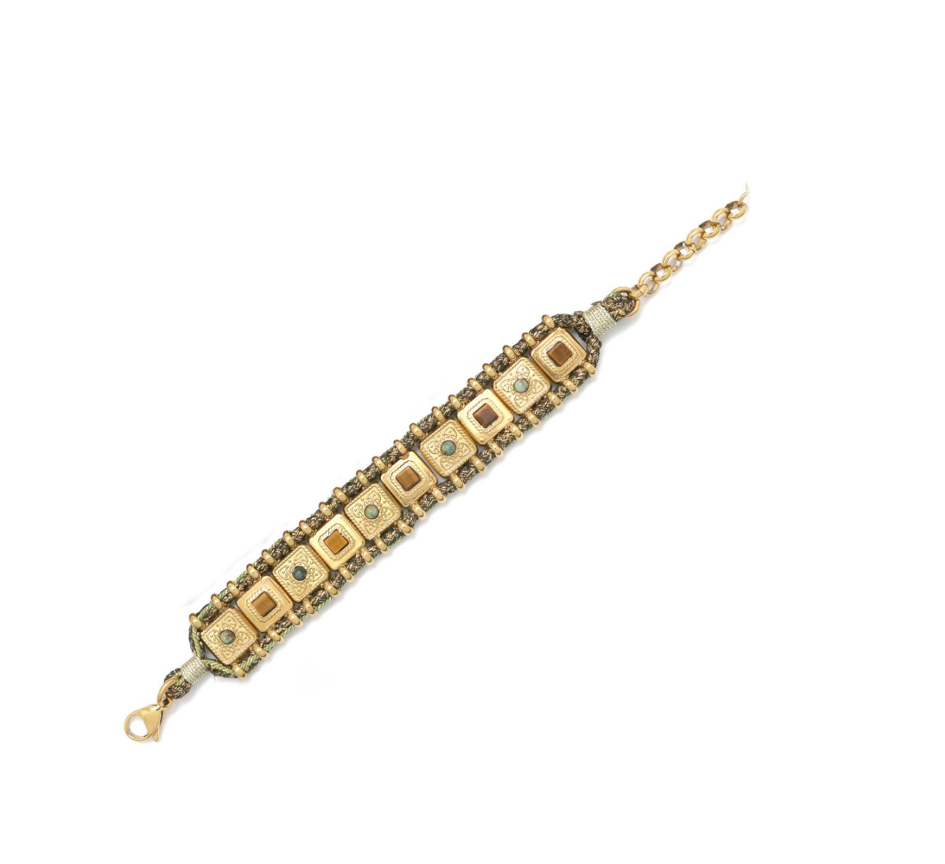 pulsera de piedra de acero