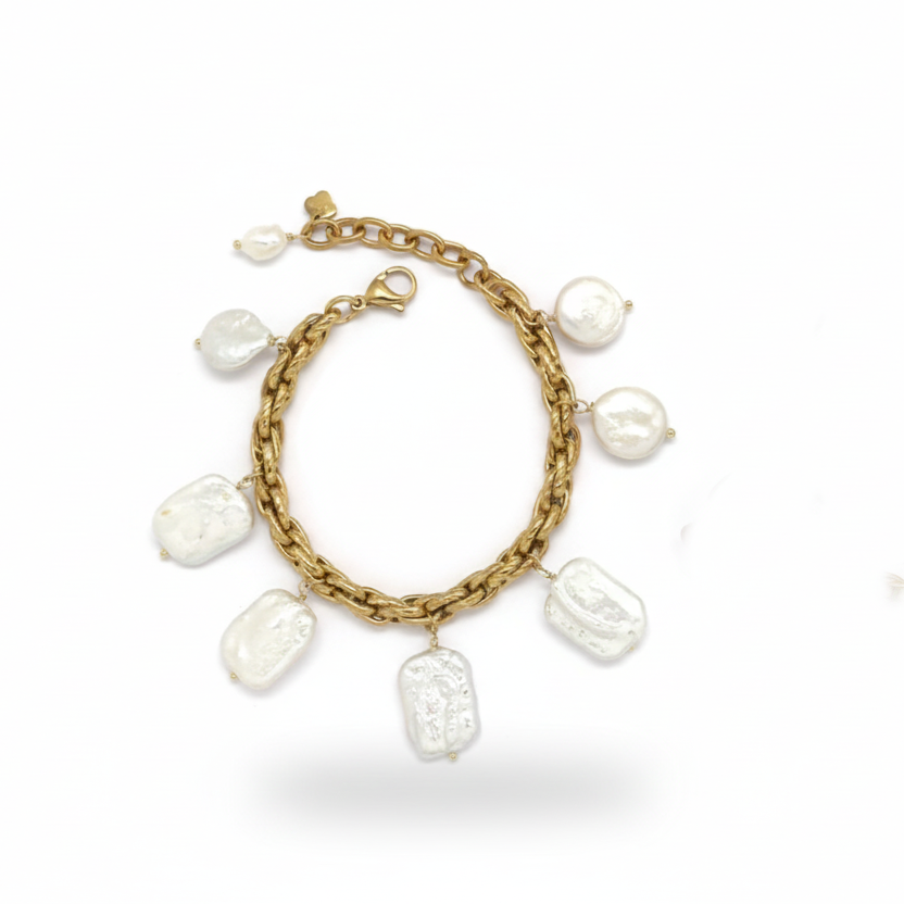 Pulsera con perlas barrocas