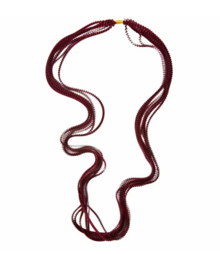 Collar seda plisada