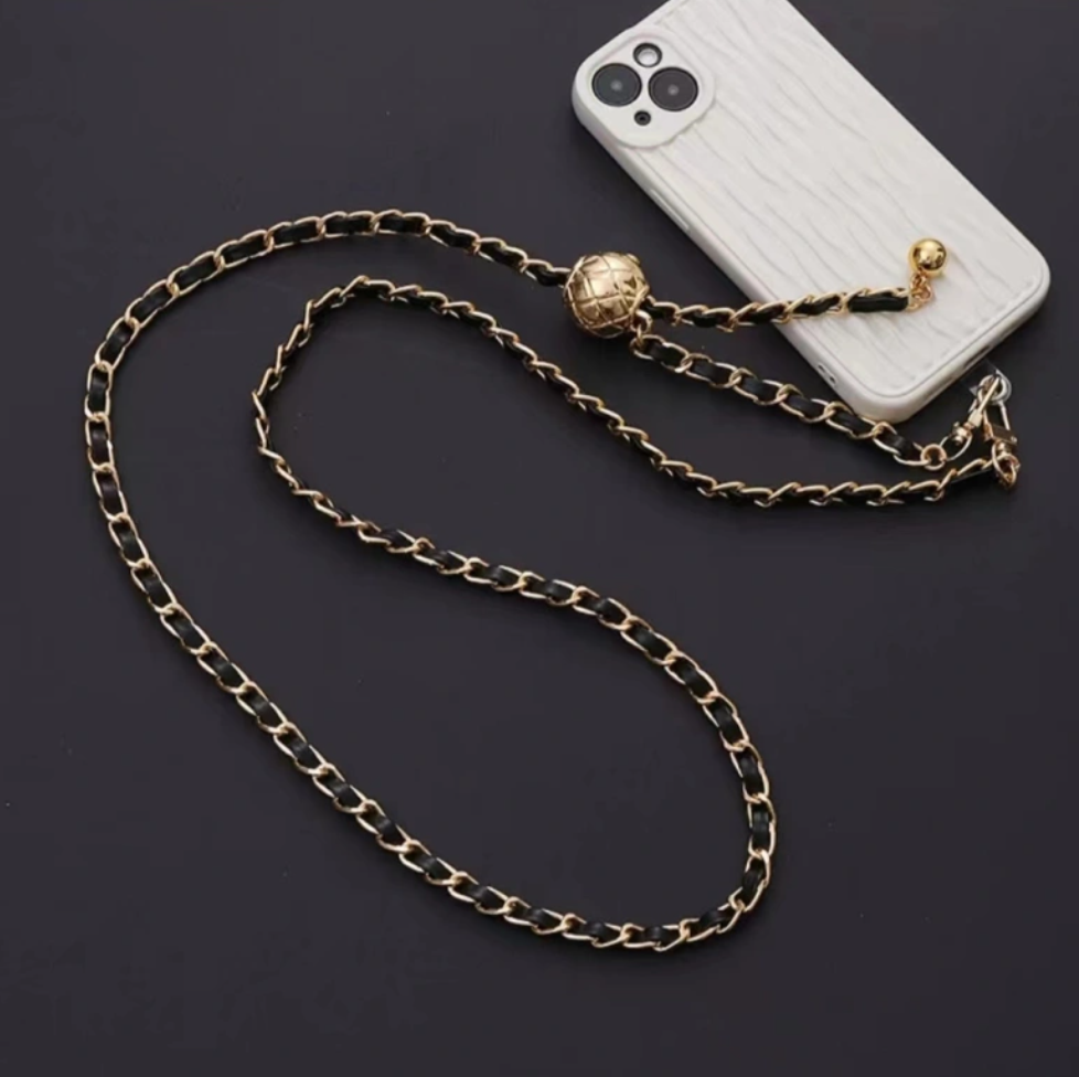 Corra para celular cadena y gamuza