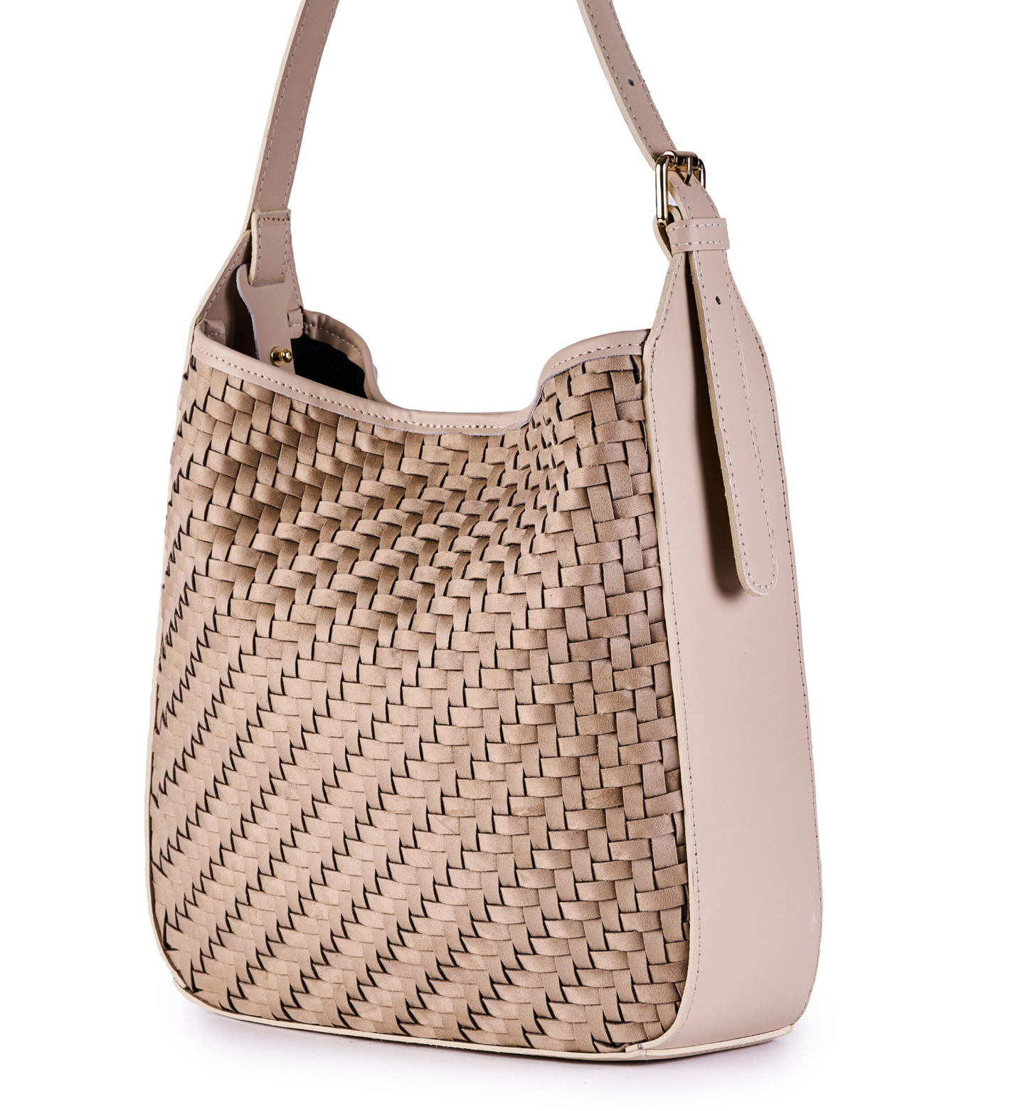 Bolso gamuzado trenzado