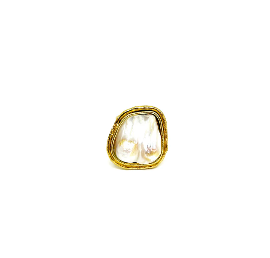 Anillo perla barroca