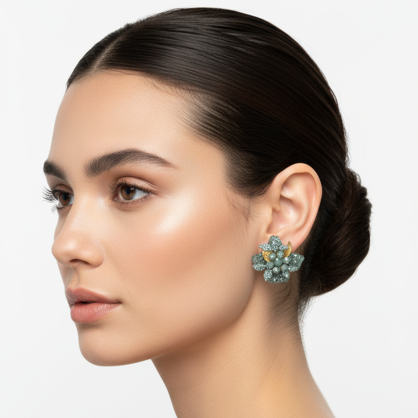 Aros flores grises