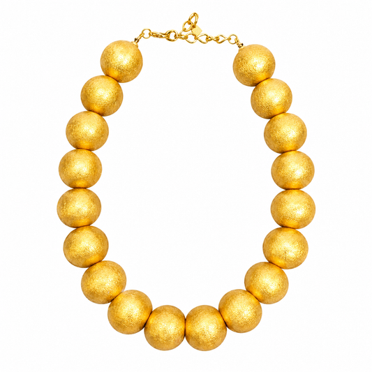 Collar esferas doradas