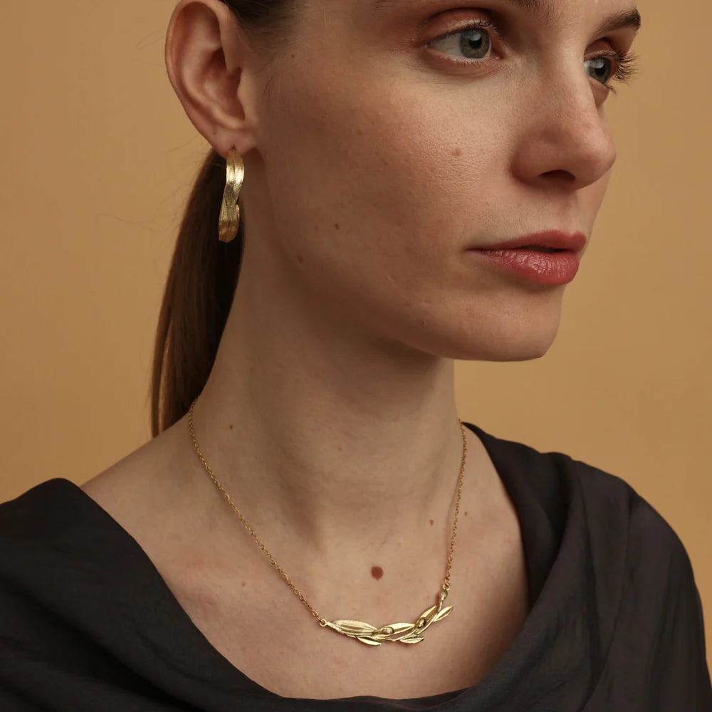 Argollas hojas de olivo