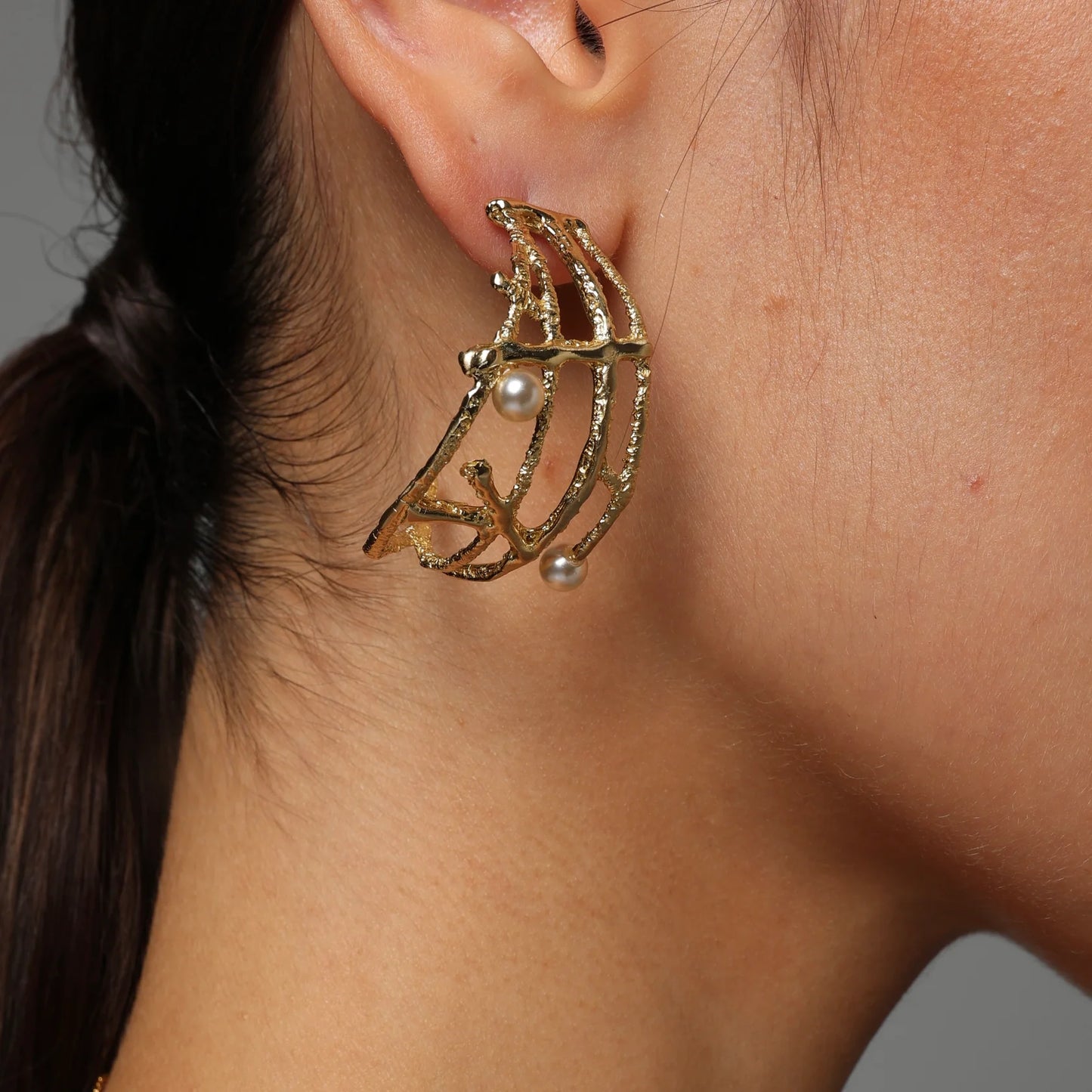 Argollas varias vueltas con perla