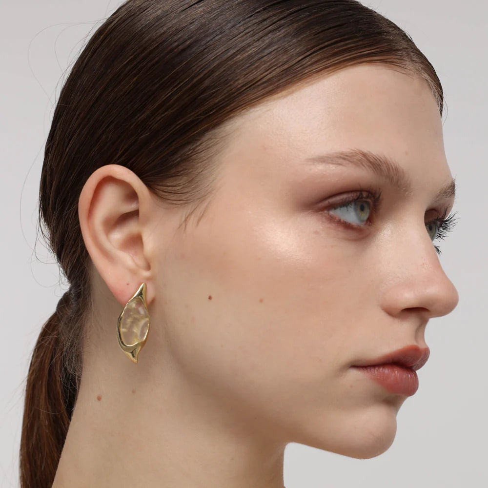 Aros dorado con resina