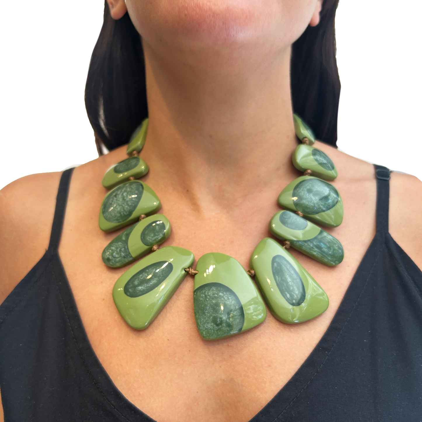 Collar verde combinado