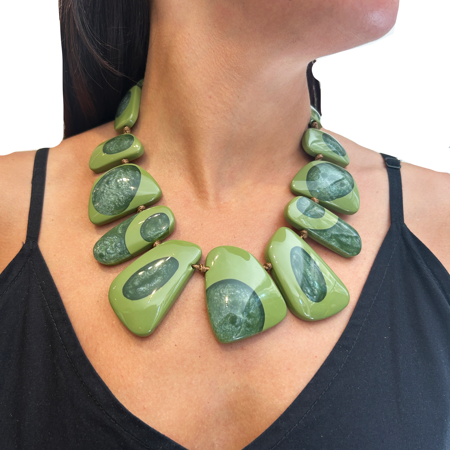 Collar verde combinado