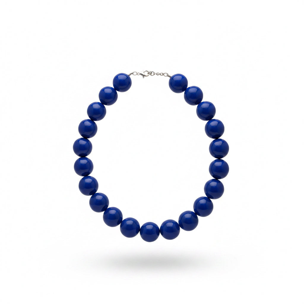 Collar esferas azul