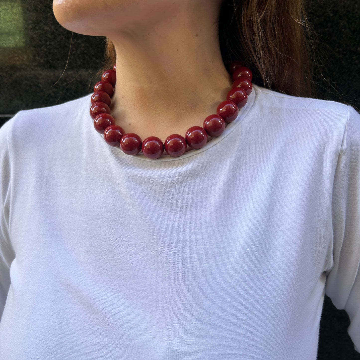Collar esferas bordo grande