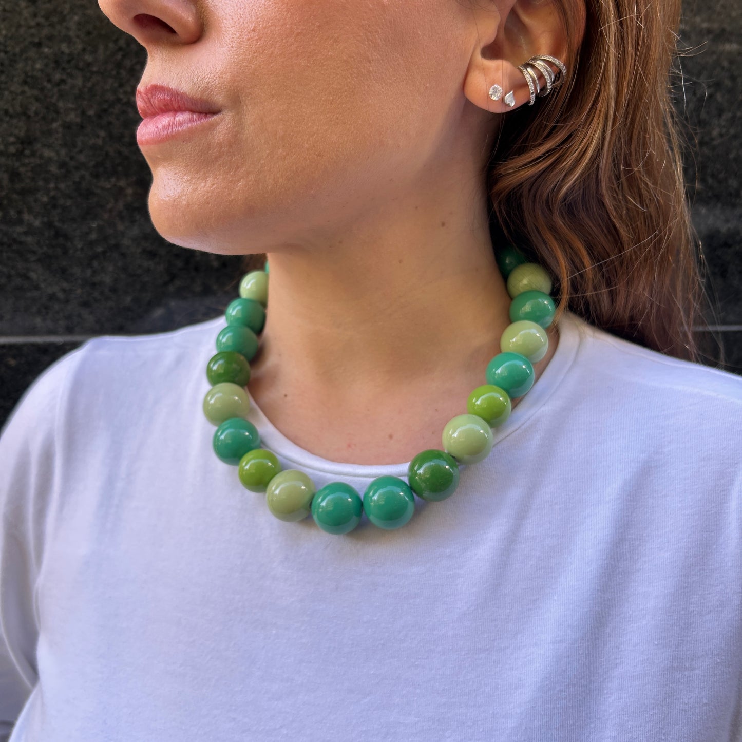 Collas esferas verde