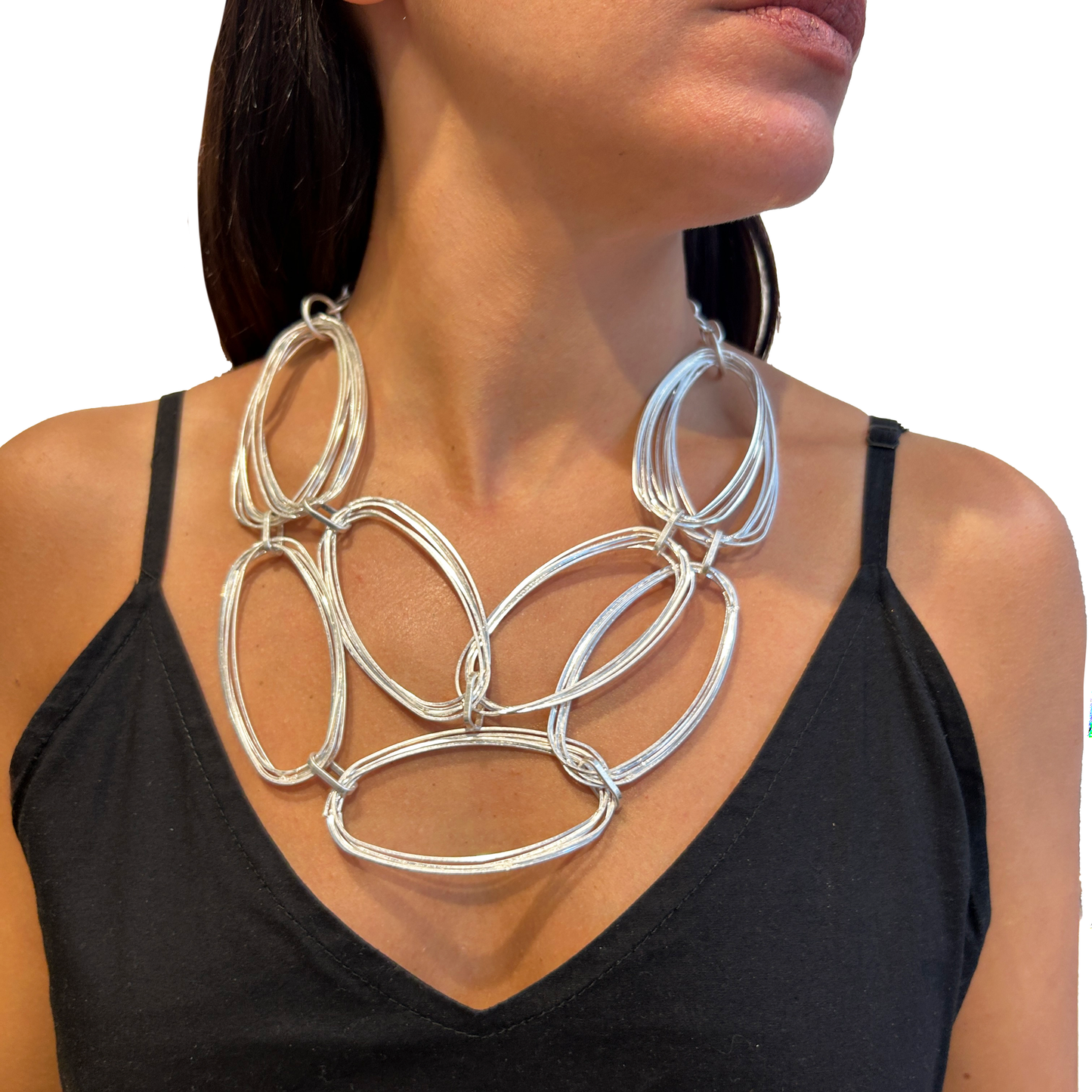 Collar eslabones alargados