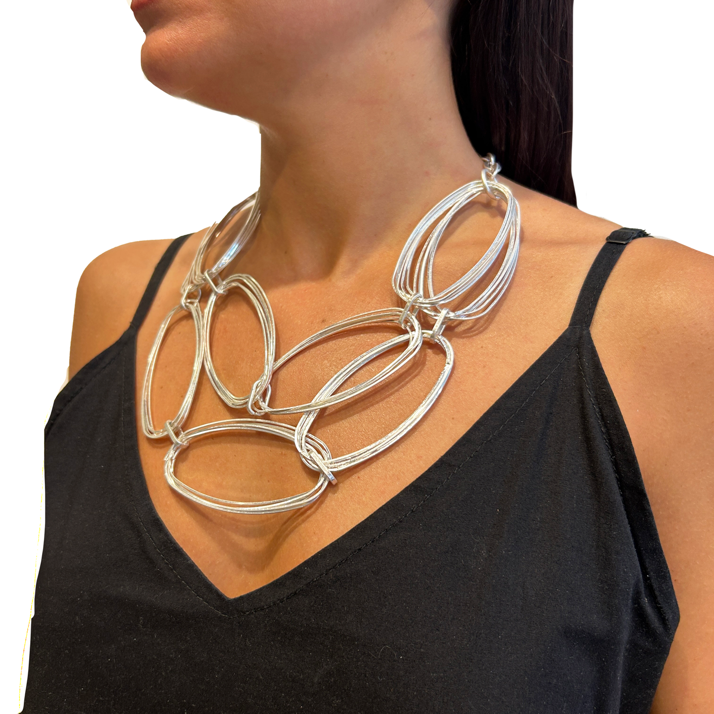 Collar eslabones alargados