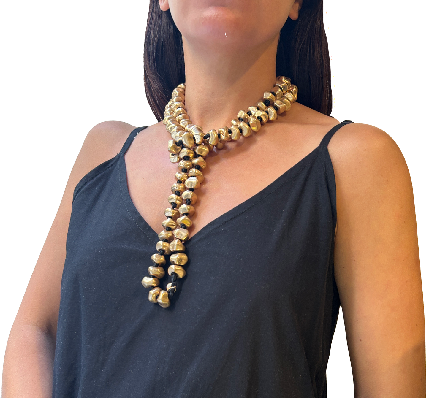 collar largo de resina 