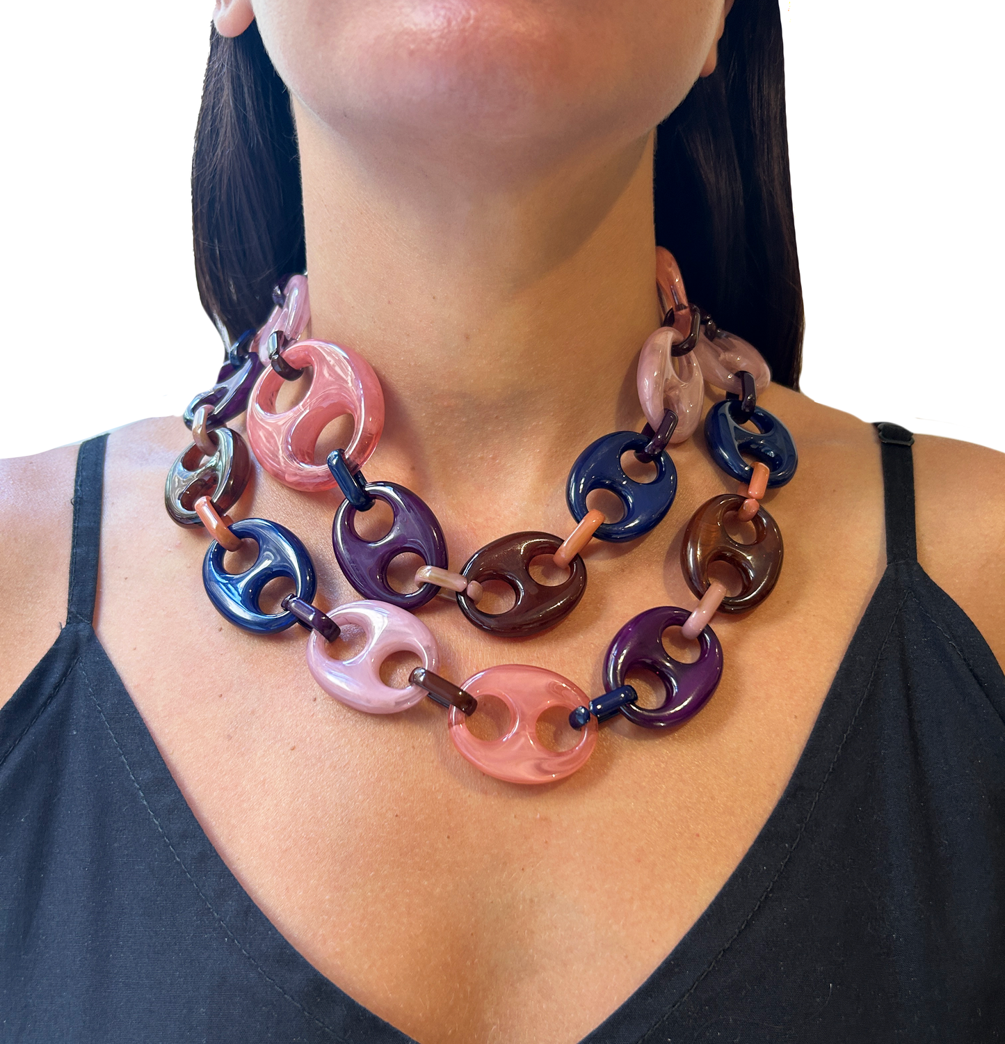 Collar cadena gucci resina