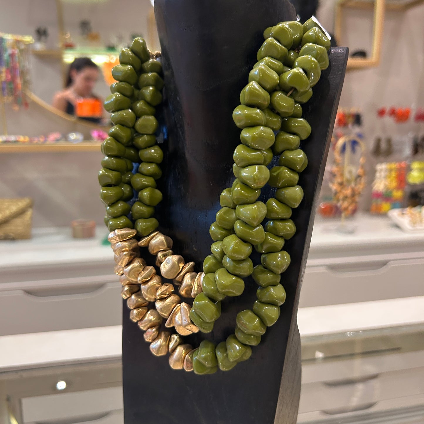 Collar combinado de tres vueltas