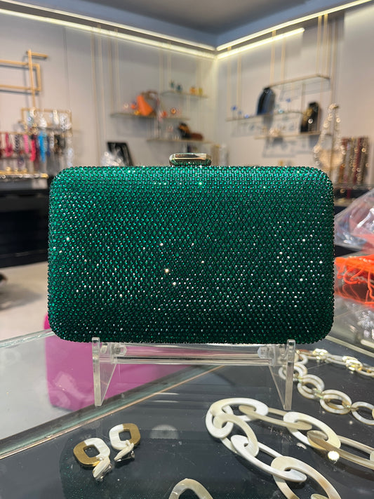 Clutch pedrería verde
