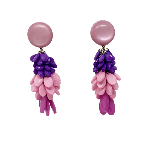 fuchsia & violet earrings