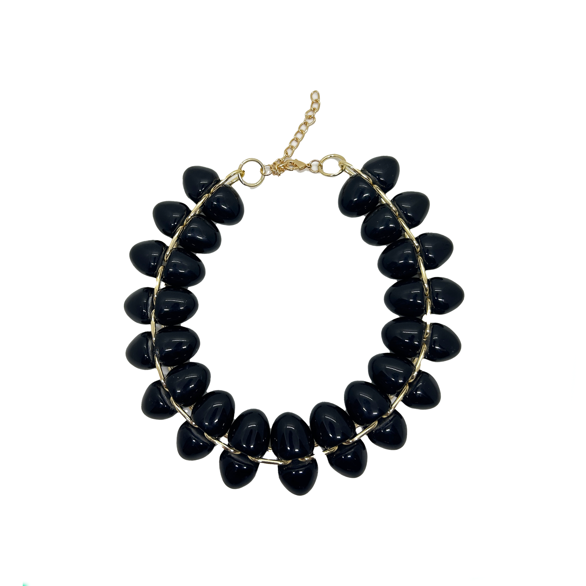 collar corto de resina negro