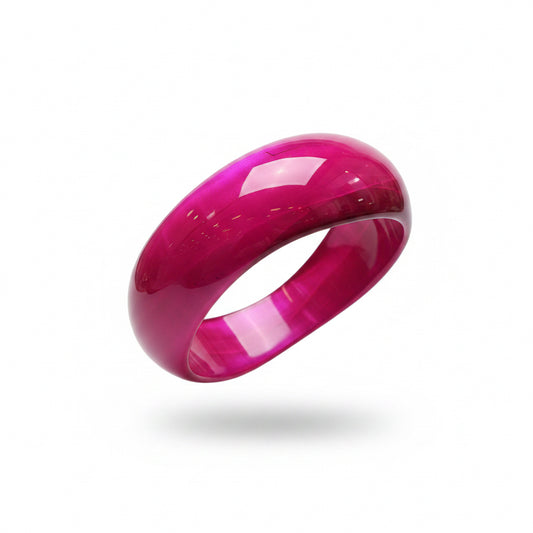 Pulsera fucsia de resina