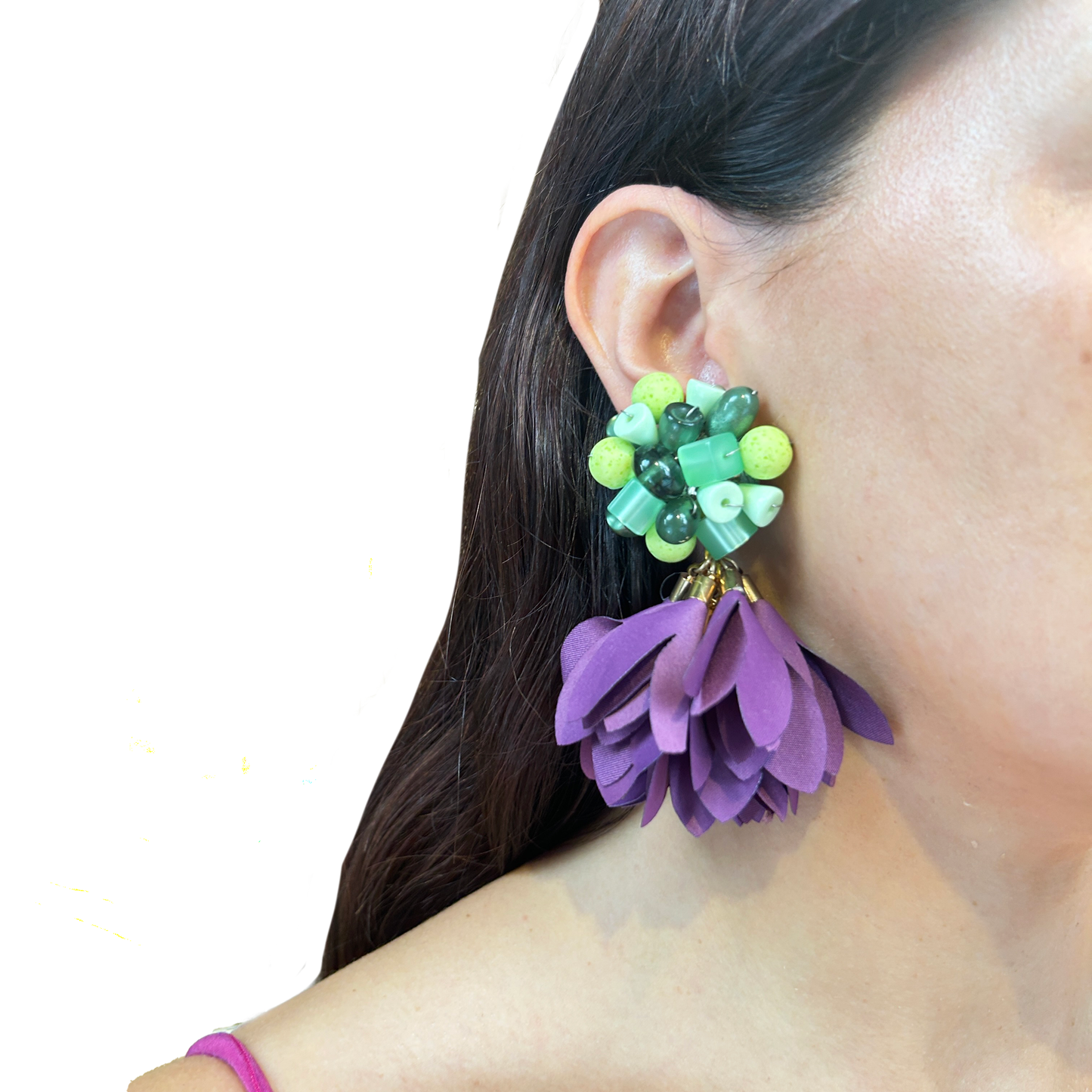 Aros pétalos de tela