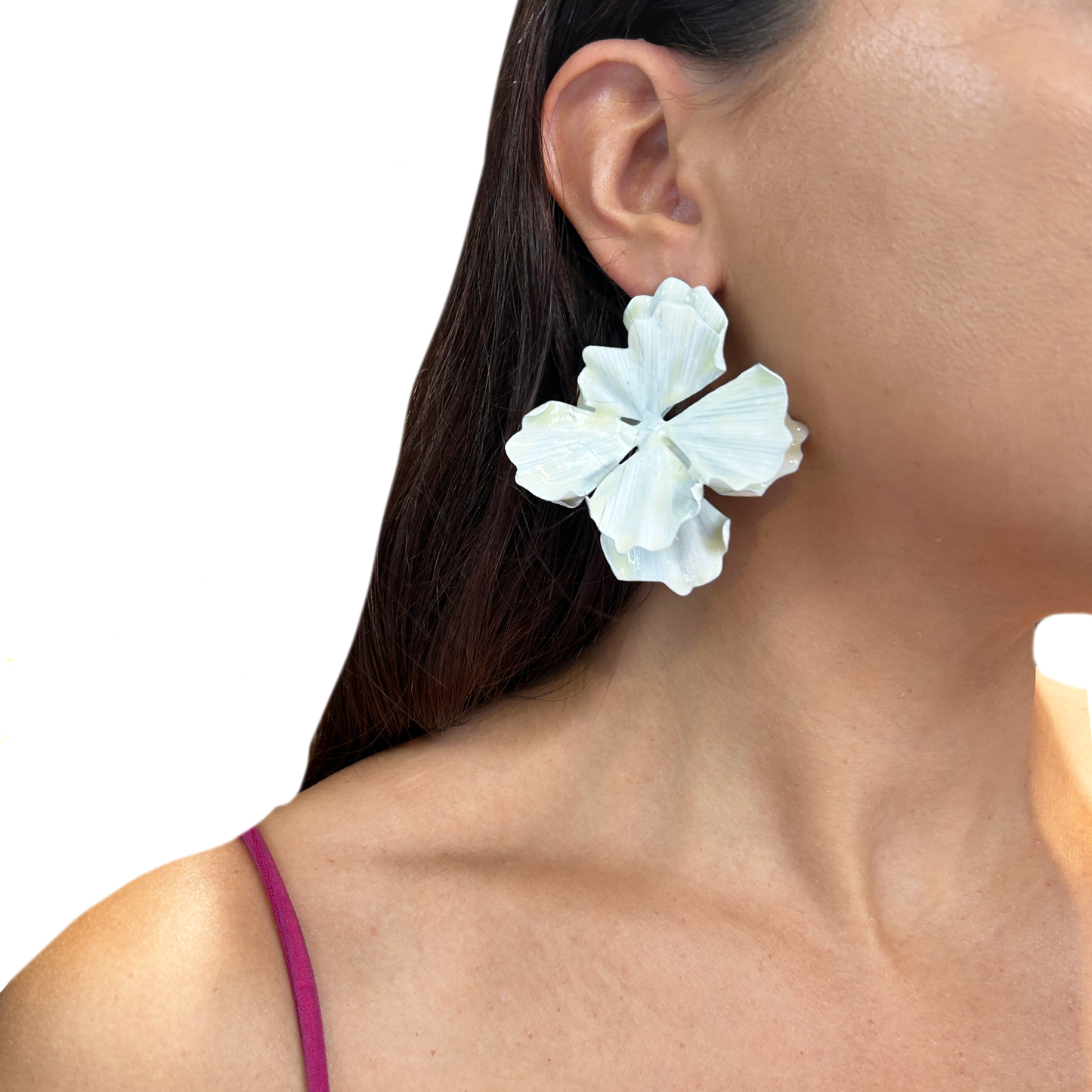 Aros flores esmaltadas