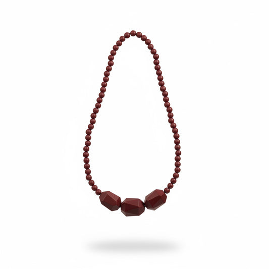 Collar largo  de madera