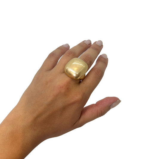 Anillo cuadrado mate