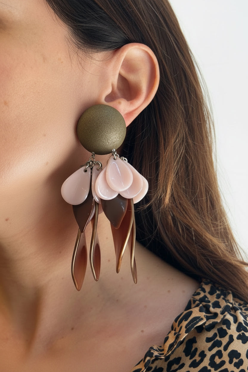 Aros rosa y cobre